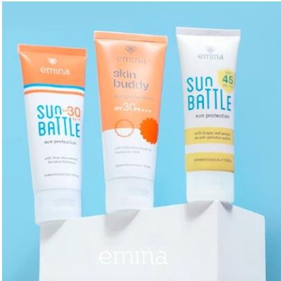 ^ KYRA ^ Emina Sun Screen Protection Sun Battle Sunscreen SPF30 PA+++  dan SPF45 Sunbattle Perawatan Wajah