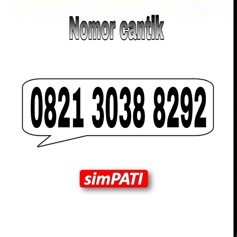 nomer cantik nomor kartu perdana Telkomsel simpati 821 8213 2130 1303 3038 3882 8829 8292