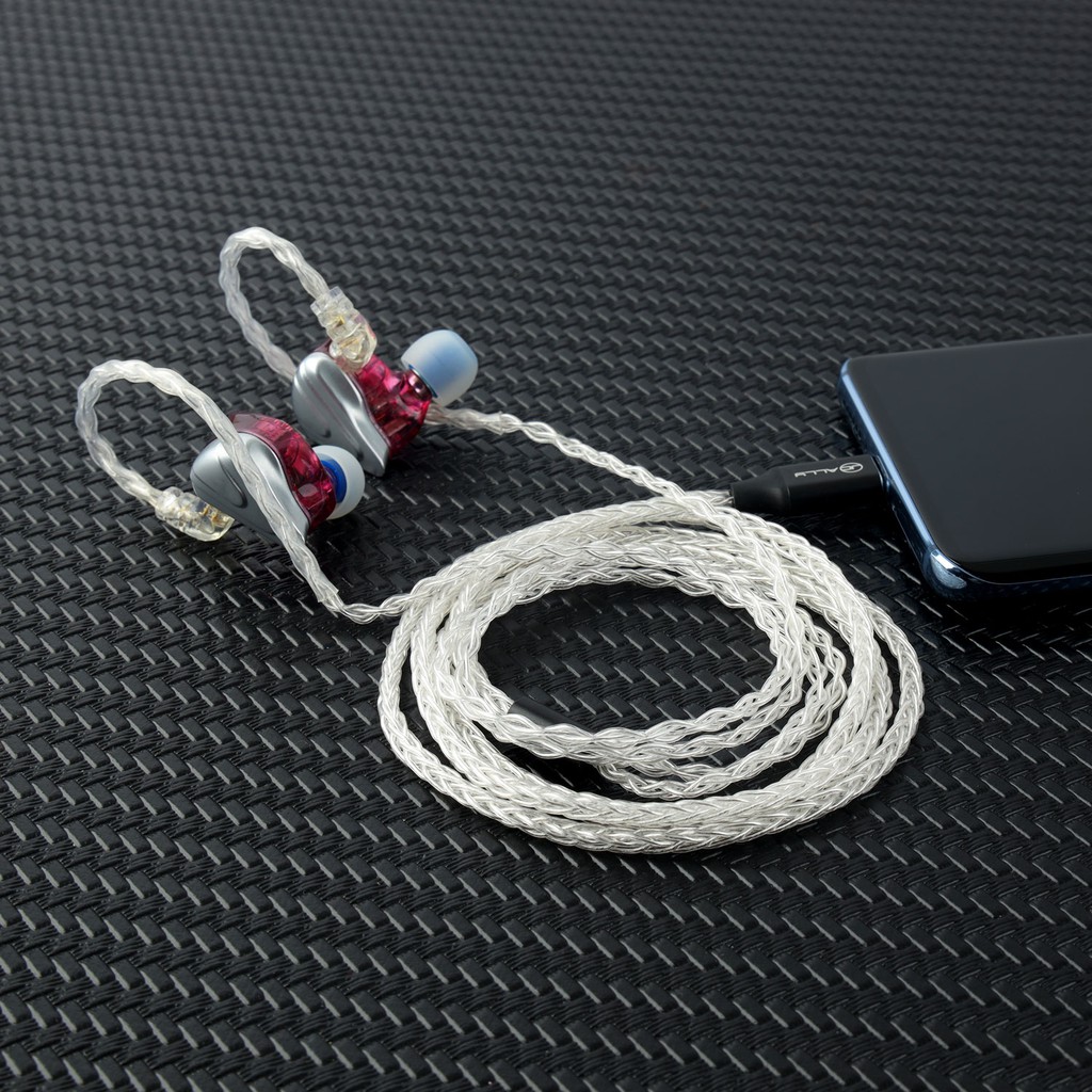 JCAlly TC08 Hifi Earphone Upgrade Cable Silver MIC