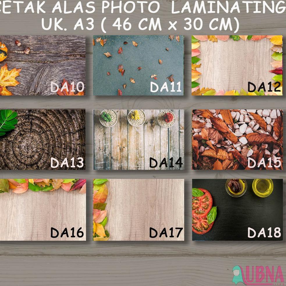 

dM6Code [ MIN. ORDER 2PCS ] DA Paling Murah...!!! Alas Photo Foto Produk A3 Laminating motif daun N9