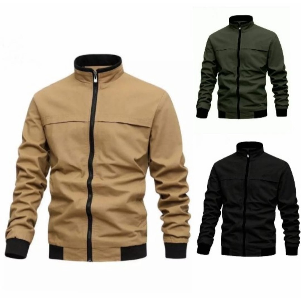 jaket pria casual katun terbaru /jaket fashion pria / jaket autdoort /jaket kain bahan katun premium
