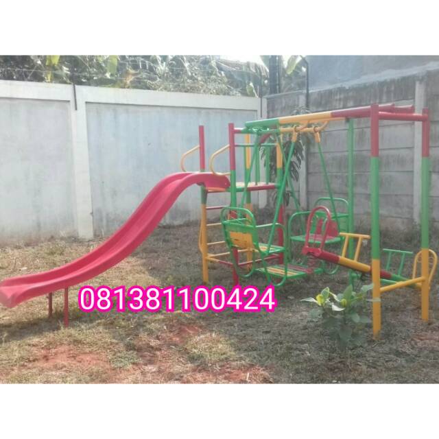Mainan anak tiga set perosotan ayunan jungkitan free ongkir jkt dn bekasi