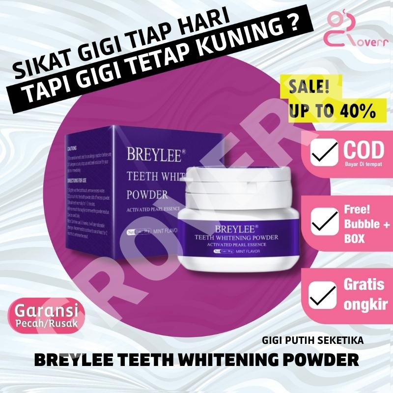 Serbuk Pencerah Pembersih Pemutih Gigi Breylee Teeth Whitening Powder Bubuk Penghilang Karang Kerak 