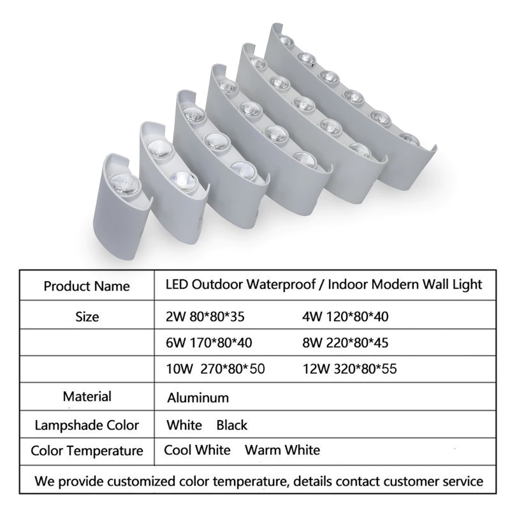 Lampu Hias Dinding LED Minimalis Aluminium 10 W Warm White - RL-B15