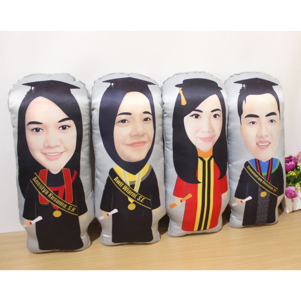 Boneka Wisuda / Hadiah Wisuda / Kado Wisuda / Boneka Karikatur / Hadiah Wisuda Custom