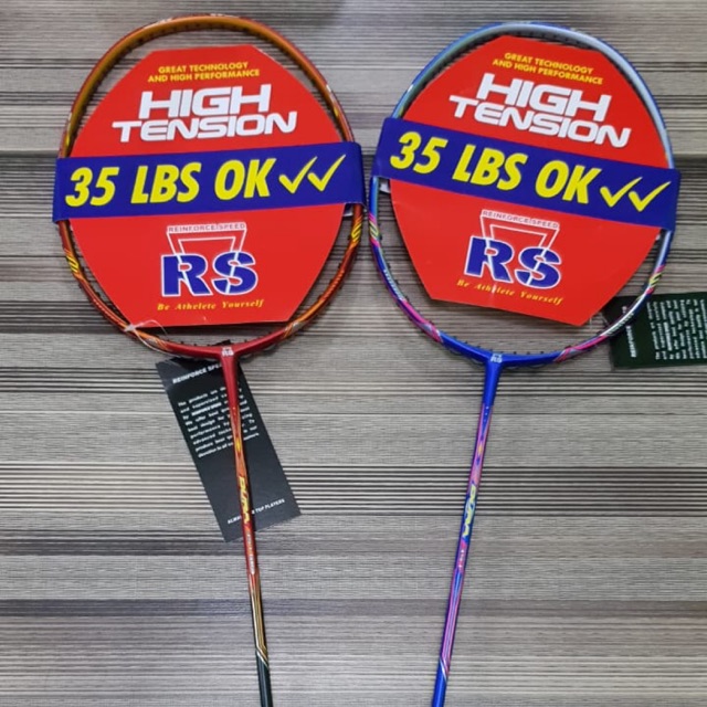 Raket Badminton  RS  Dura 35T 35 T Plus Bonus Tas Kaos  Senar 