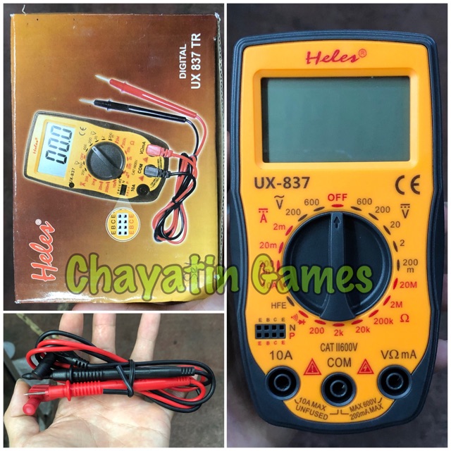 MULTITESTER / AVOMETER / TESTER DIGITAL MERK HELES TYPE UX 837 TR ( UX-837 )