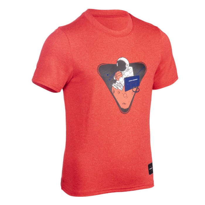 TARMAK Kaus Basket Anak Cewek/Cowok TS500 Fast - Cosmo Red - 8642061 - 12-13years