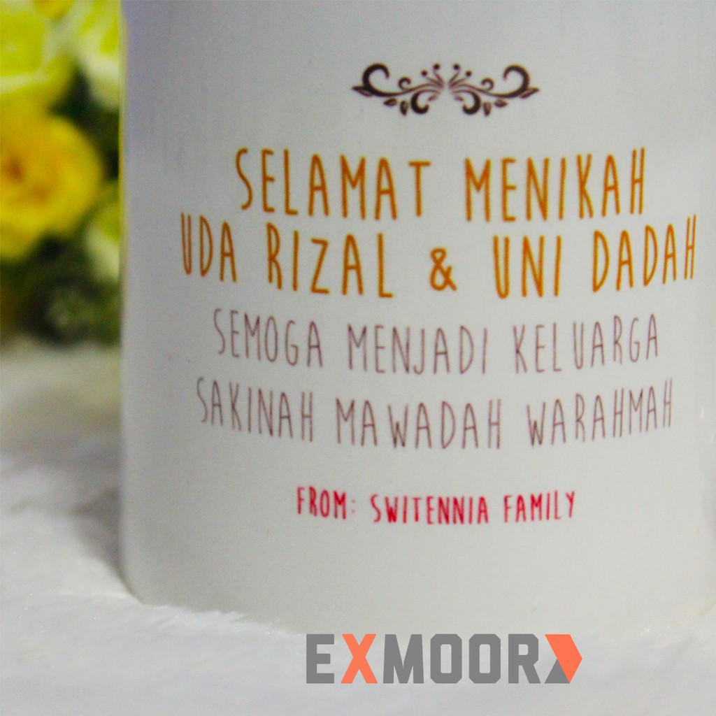 Kado Pernikahan Mug Couple Pengantin Minang Hijab