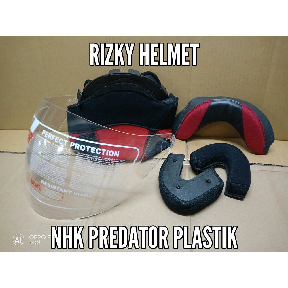 BUSA HELM NHK PREDATOR 2V PLASTIK DAN KACA HELM NHK PREDATOR 2V Termurah