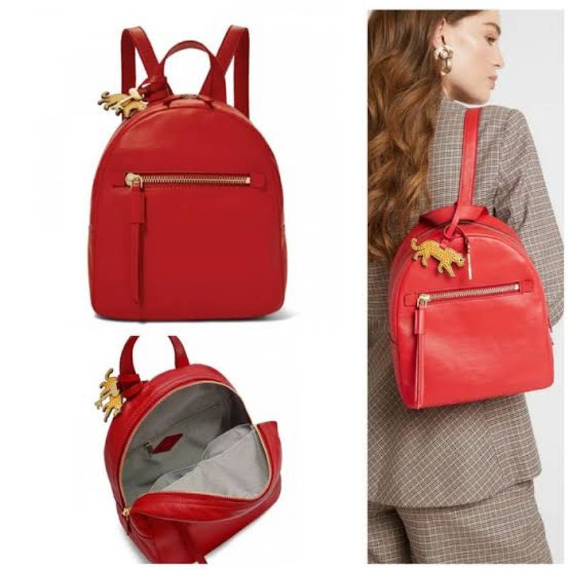 Megan brick Red/Tas rangsel wanita/tas backpack murah/tas fossil original 100%/tas backpack mini