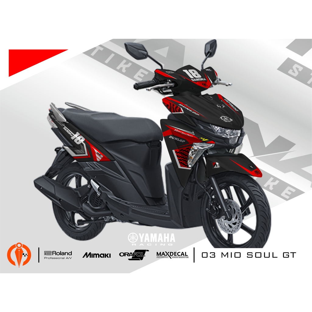 Decal MIO Soul GT 125 Full Body, Sticker Mio Soul GT 125 Striping Soul GT 125