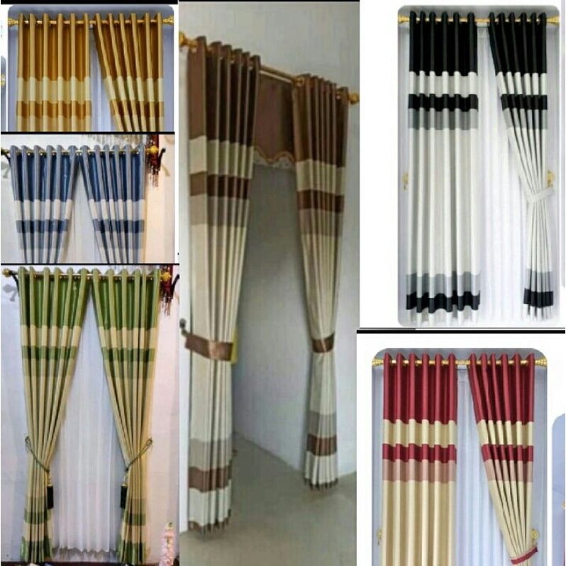 Gorden BLACKOUT MOTIF PANJANG 230-270 GORDEN MEWAH ELEGAN TEBAL GORDEN JENDELA MINIMALIS GORDEN PINT