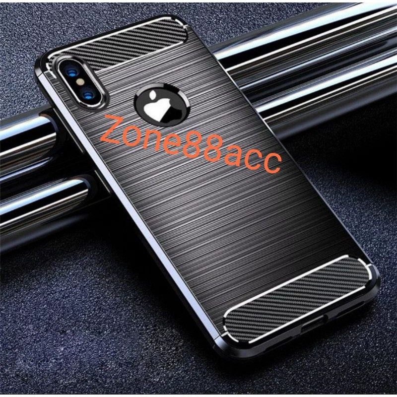 Silicon Case Iphone X XR XS XsMax Max Softcase iPAKY Carbon Casing Cover Silikon Soft jelly pelindung belakang handphone elegan