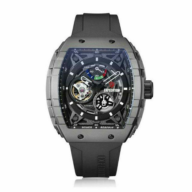 jam tangan expedition e6782 autometic silver black pria original