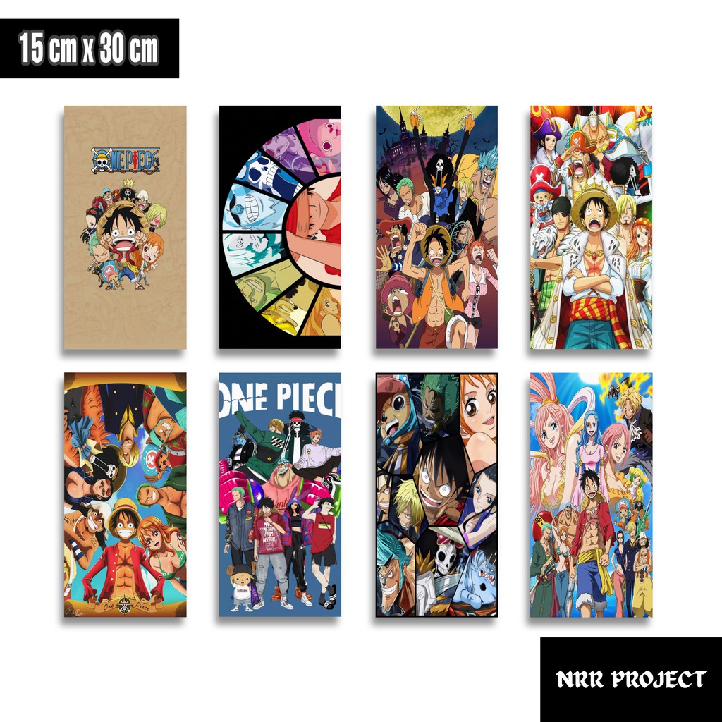 Hiasan dinding dekorasi dinding pajangan rumah wall decor poster kayu one piece mugiwara crew
