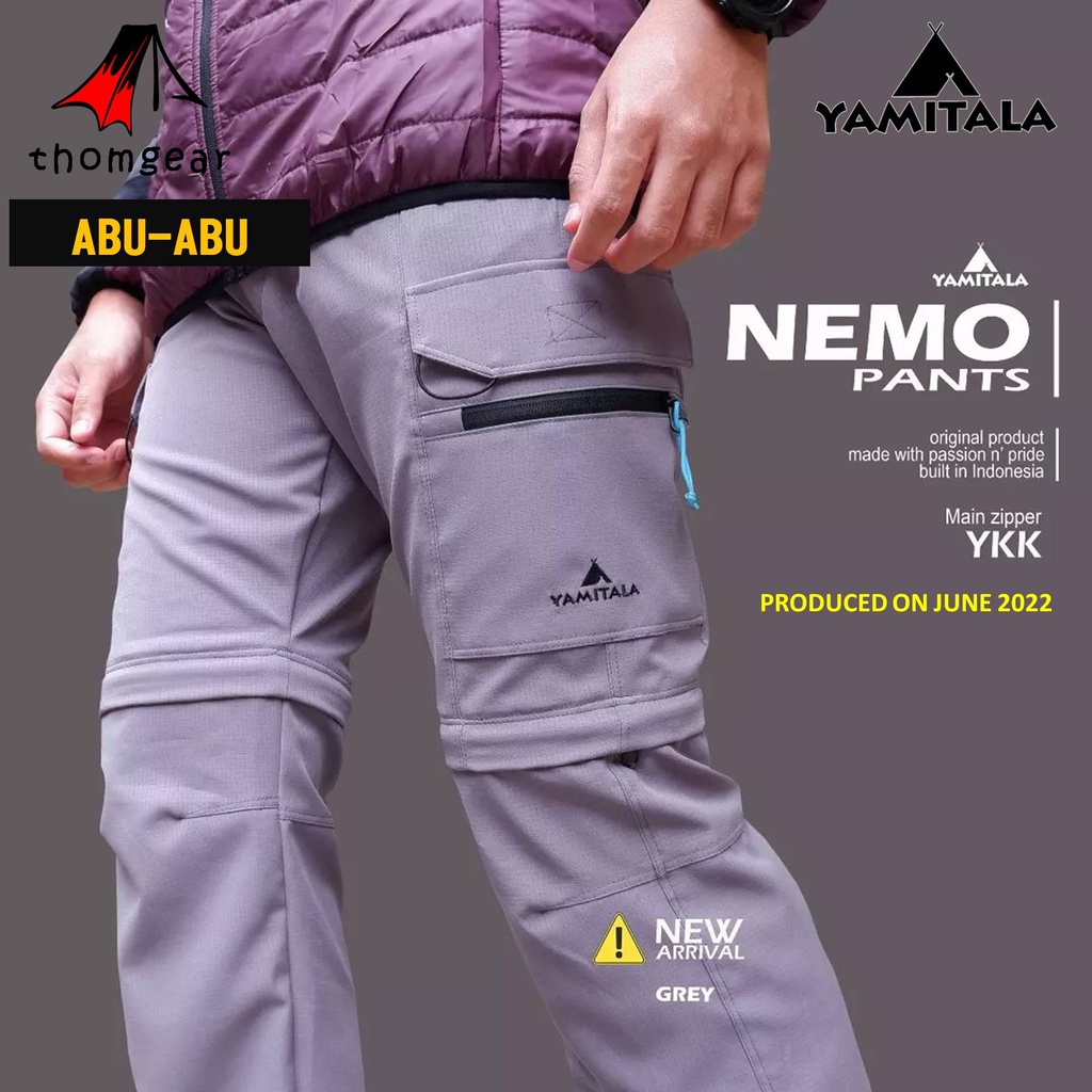 Thomgear Yamitala Nemo Convertible Pants Celana Panjang Gunung Outdoor Hiking Sambung Pria Wanita Dewasa Quickdry Stretch Elastis