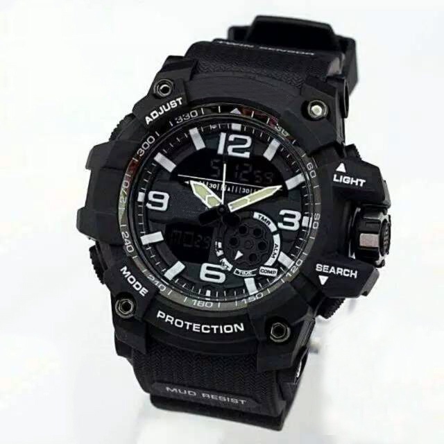 BAJ TAHAN AIR JAM TANGAN PRIA DUAL-TIME GG-1000 GK001 IMPORT