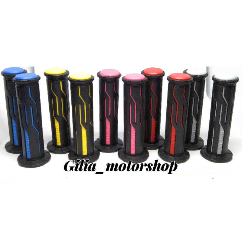 Handgrip Grip Thai garis laser kombinasi handfat karet 2warna grip Lembut Universal Beat Scoopy