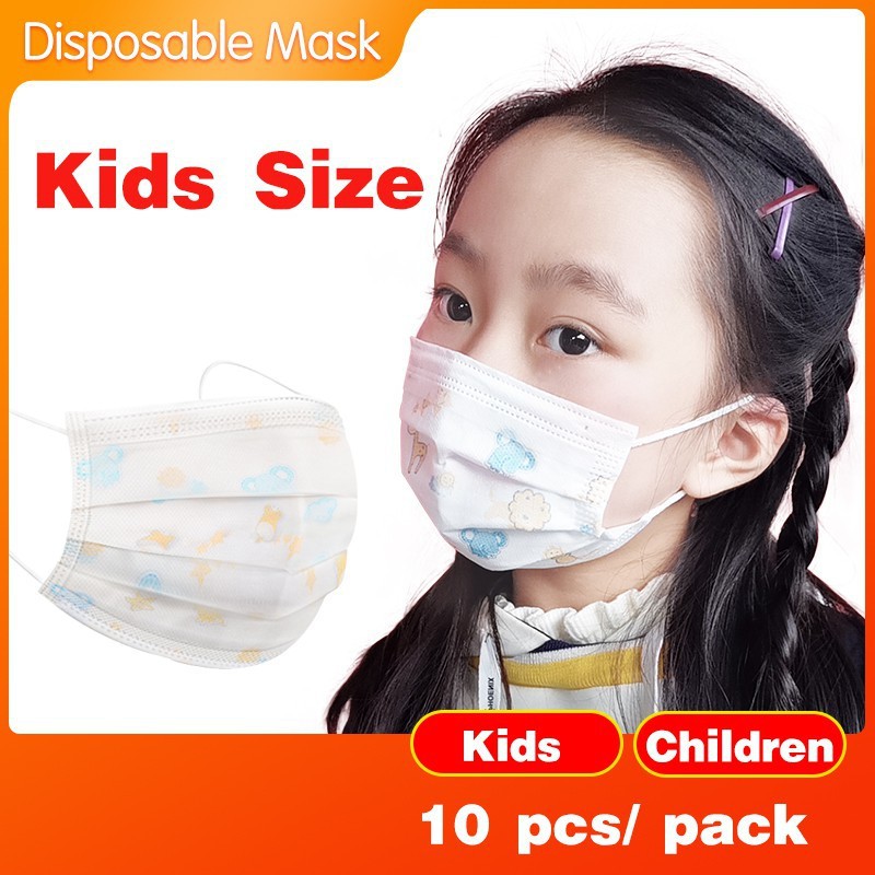Masker Anak 3 ply 3ply earloop karakter child Kids face mask isi 10