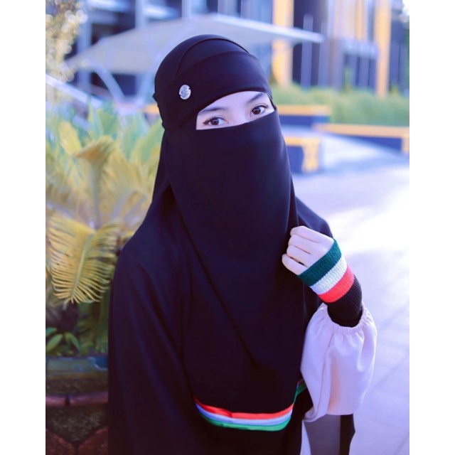 {SET CADAR/NIQOB} PASHMINA PALESTINA INSTAN JUMBO | SHAWL PALESTINE