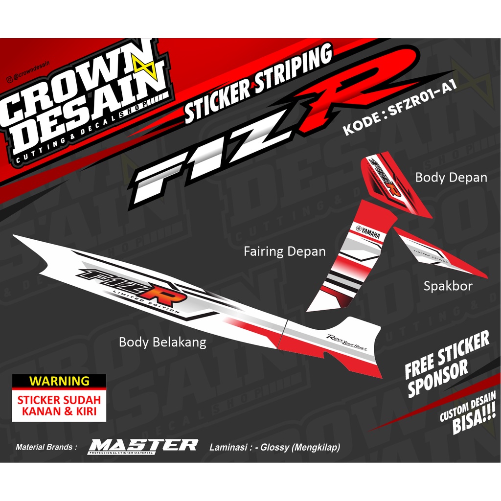 striping / striping fiz r / striping yamaha fiz r custom racing