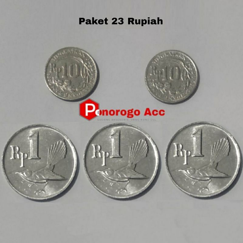 Paket uang kuno 23 rupiah paket koin 23 rupiah rp 23 koin 10 rupiah koin 1 rupiah uang mahar nikah