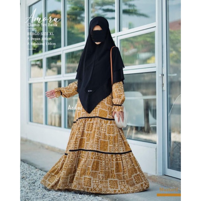 Agen Set Gamis Amora Batik & Flowers By Azda Free Cadar / Set Gamis Motif Rayon Viscose Premium jyw7QDieKrXGbR