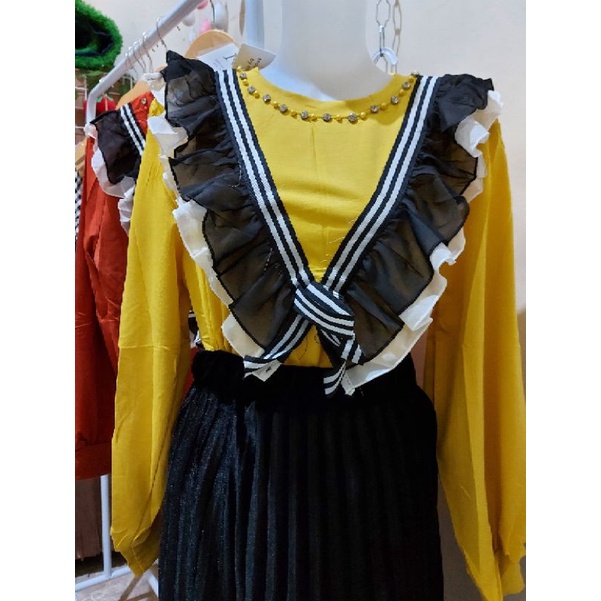 blouse renda ori mf/blouse import/atasan mf import