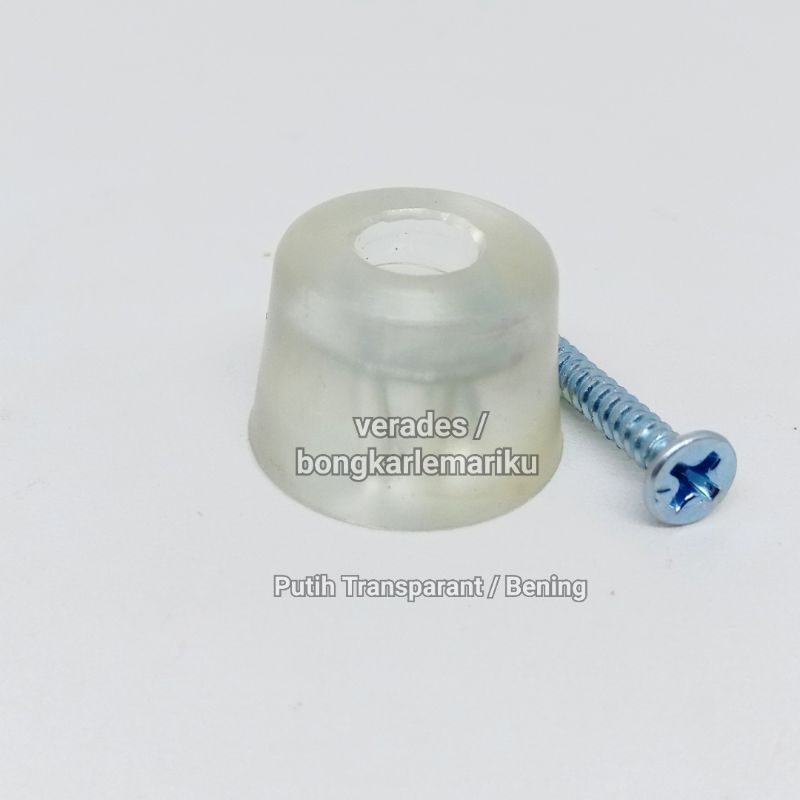 Karet Kaki Box Elektronik Ampli Transparant + Skrup