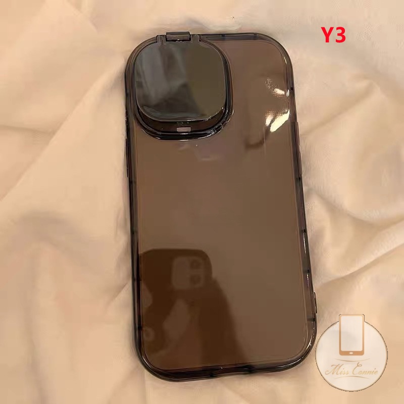 Soft Case Silikon TPU Warna Permen Dengan Cermin Makeup Untuk IPhone 7Plus 8Plus 11 12 13 Pro Max XR X XS Max