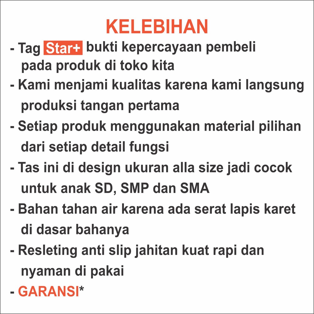 PVJ Tas Sekolah Anak laki laki SD Ransel Cowok karakter Mine-craft