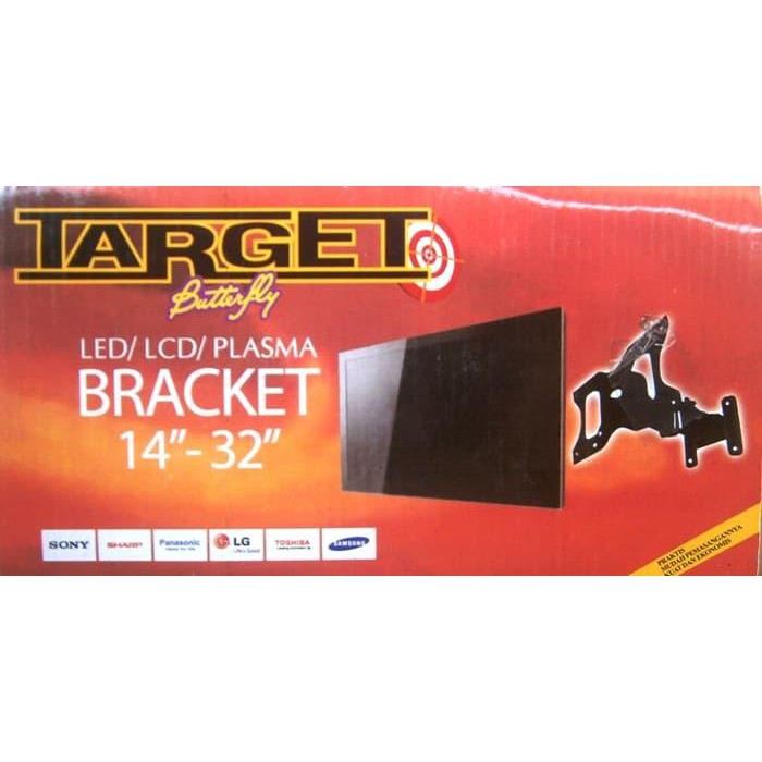Bracket TV Target Butterfly 14-32"