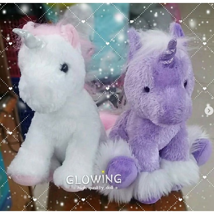 Boneka Unicorn Putih Ungu