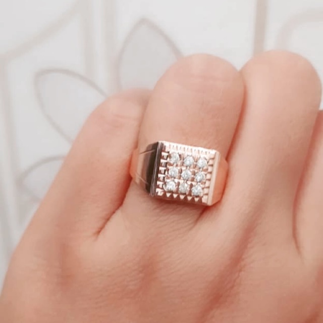 Berlian Medan Asli Cincin Laki Laki 2.9gr