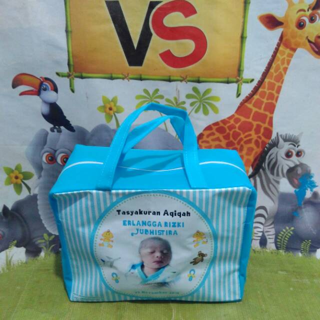 

Tas aqiqah resleting souvenir aqiqah totebag goodiebag ultah