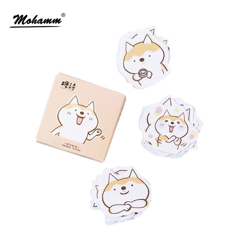 45 pcs Stickers SHIBA INU Deco Diary DIY Planner Bujo  Journal-stiker lucu murah aesthetic