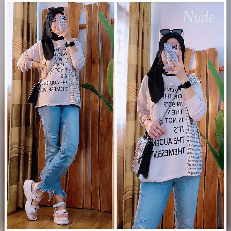 Era Top, TOP / ATASAN WANITA CANTIK JUMBO FIT TO XL-XXXXL BAHAN KAOS IMPORT LD 120-140 TERJUMBO OOTD