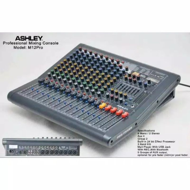 Mixer Ashley M12PRO original mixer 12 channel 24 bit effect prosesor original