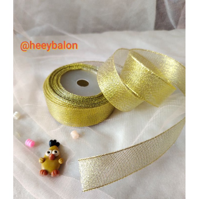 

Pita Gold Gliter 3/4 inch (2 cm)/Pita Gliter Silver/Pita Gliter/Pita Gliter Emas Perak/Pita Satin/Pita Roll/Pita Korea/