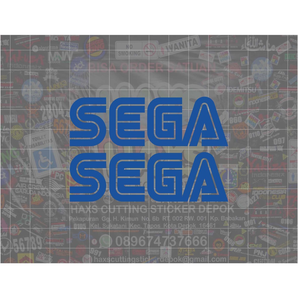 Cutting Sticker Logo Sega Ukuran 8 Cm Untuk Mobil dan Motor