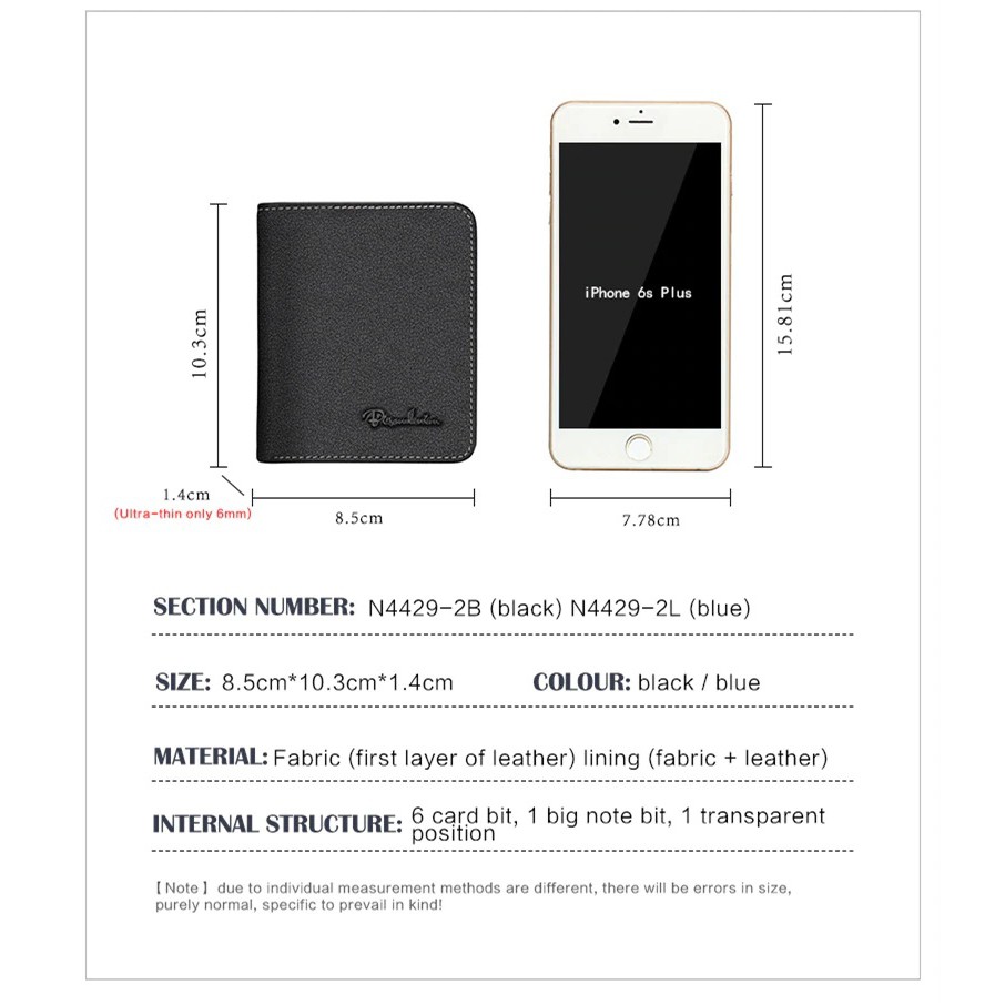 Bison Denim Dompet Kulit Pria Mini N4429