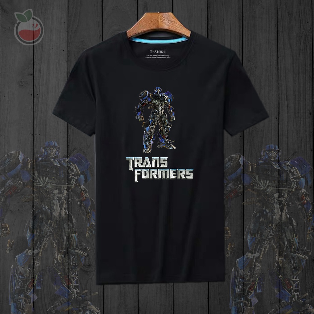 Lilipop Kaos Tshirt  Pria Transformer Optimus Prime Baju Distro Basic Lengan Pendek Cowok Kasual