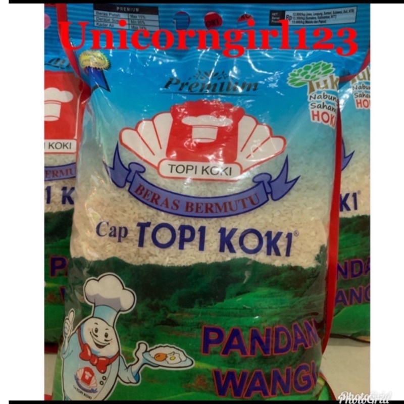 

Beras Topi Koki Harum Pandan Wangi 5 kg..READYSTOCK..ORI