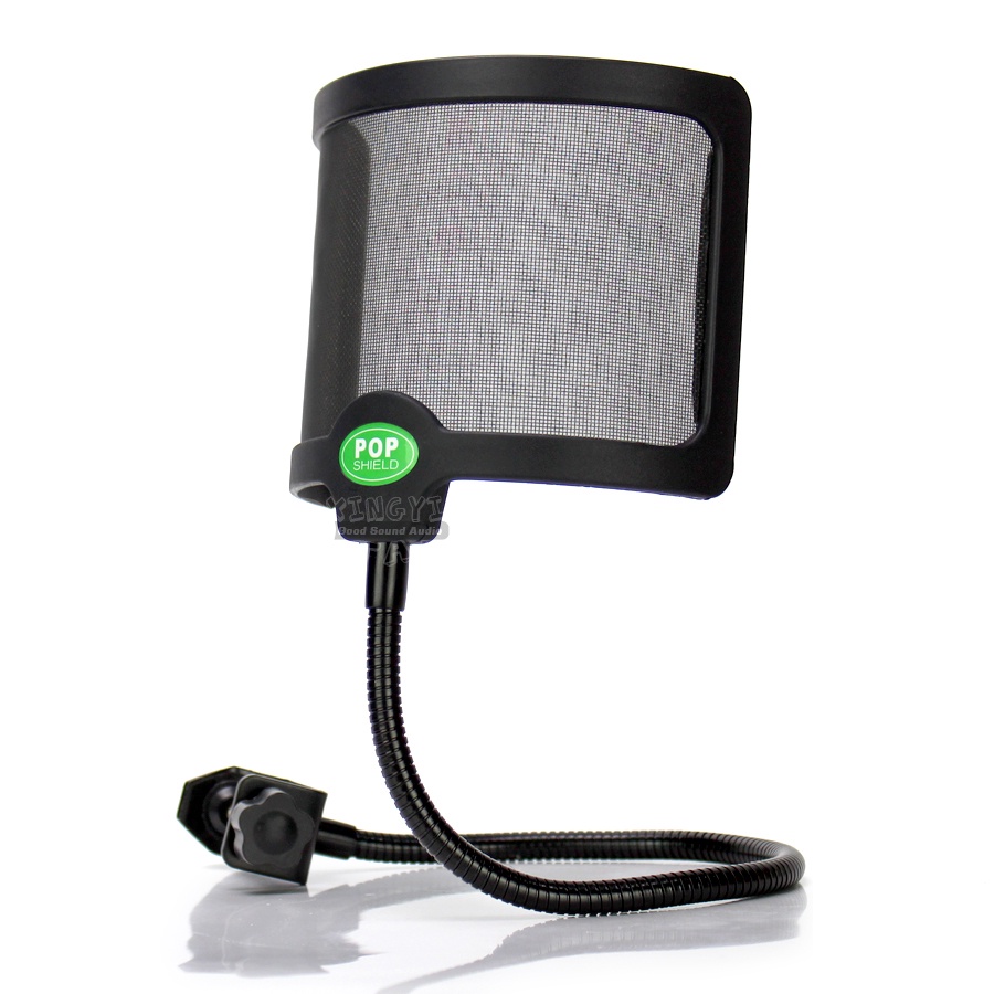 Pop Filter Pop Shield Flexible Filter Windshield Microphone Cover - Black