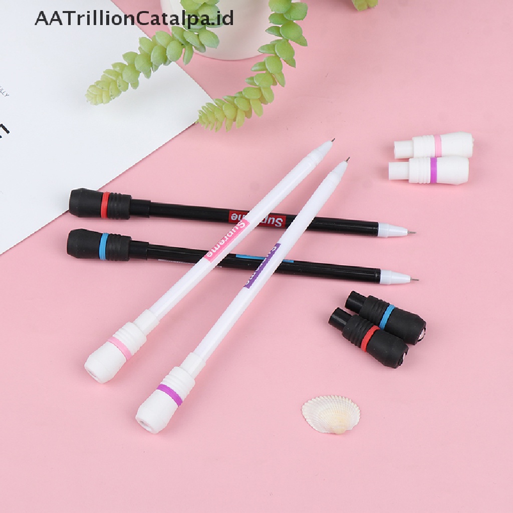 (AATrillionCatalpa) Pulpen Gel Kreatif Bisa Berputar Untuk Pelajar