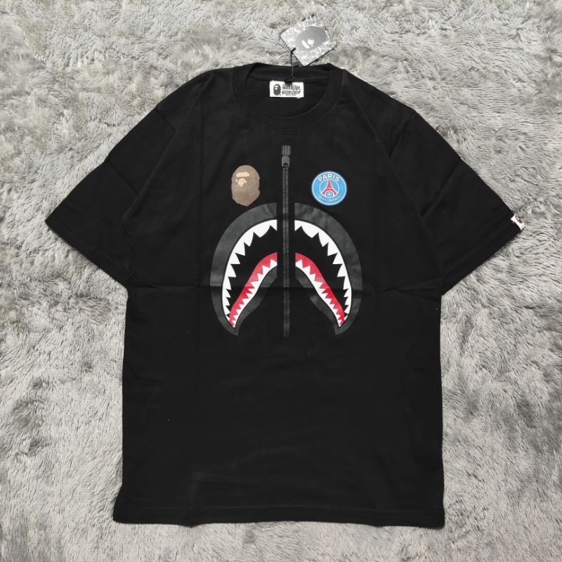 Kaos Tshirt Bape X Psg Fulltag &amp; Lebel