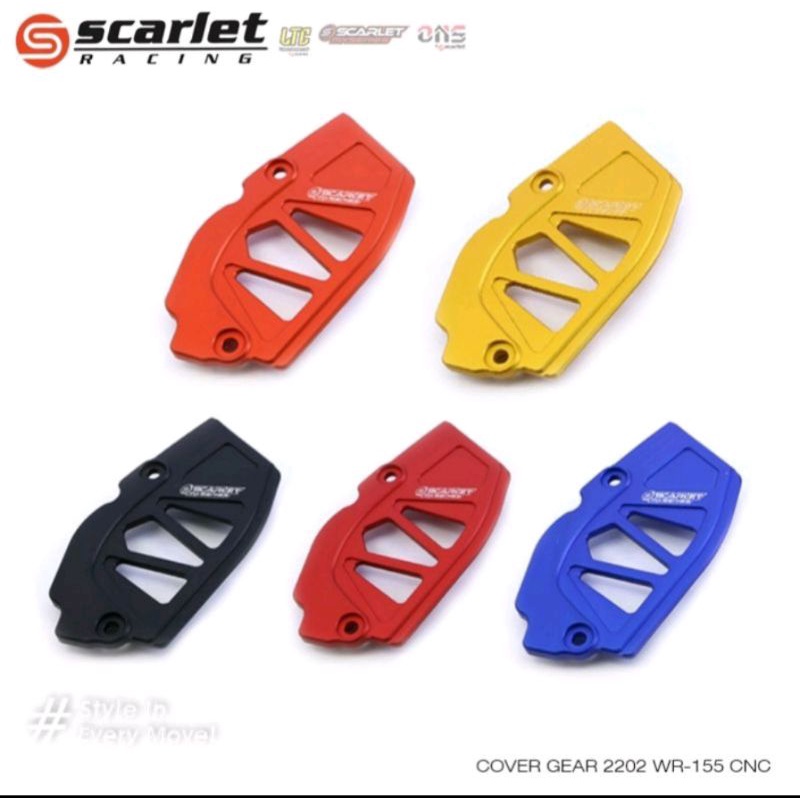 Cover gir depan WR 155 Scarlet Original 100% tutup gear depan  WR 155 CNC Cover Gear
