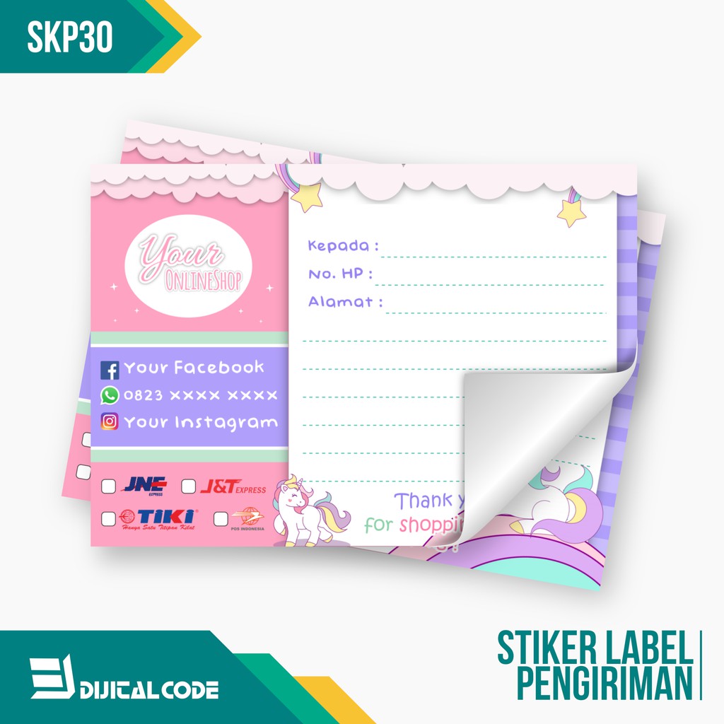 

SKP30 Stiker Label Pengiriman Paket Online Shop Olshop