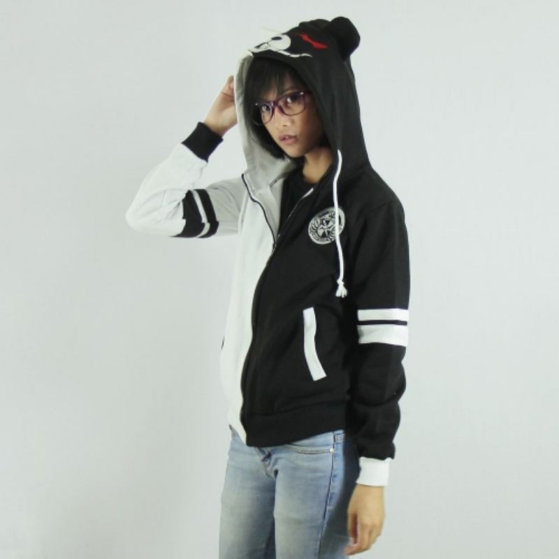 HP41431 MONOKUMA JACKET 2 - DANGAN RONPA HOODIE COSPLAY ANIME JAKET